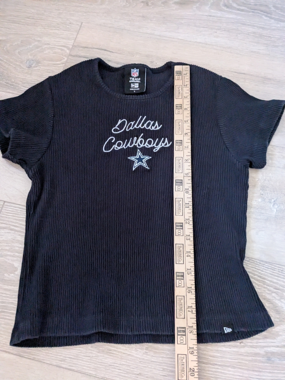 NFL Dallas Cowboys Navy Ribbed Tee with Script Logo Football